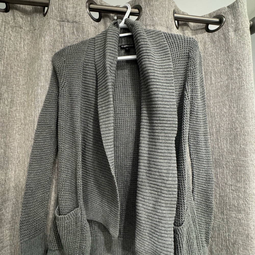 Express Charcoal Women's Open Front Cardigan